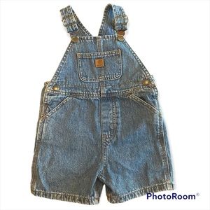 Carthartt Denim Bib Overall Shorts Boys 3T
